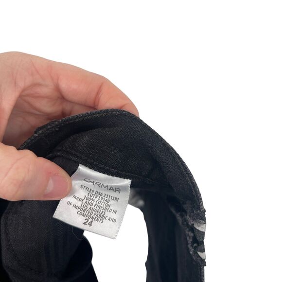 Carmar Beatrice Zip Front Black Denim Mini Skirt Y2K Festival Boho Womens 24 - Picture 6 of 7